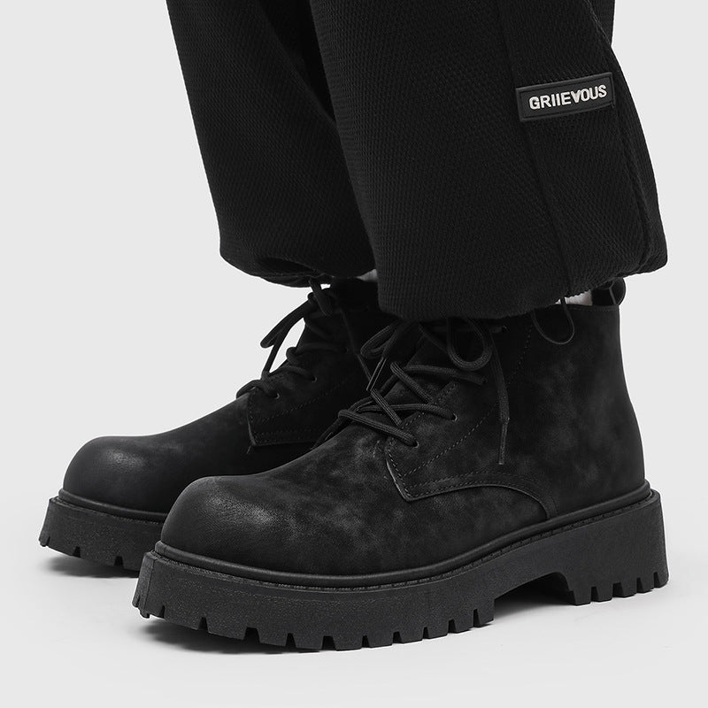 Herren Schnür-Boots im Combat‑Stil mit markanter Profilsohle Shopy Nory