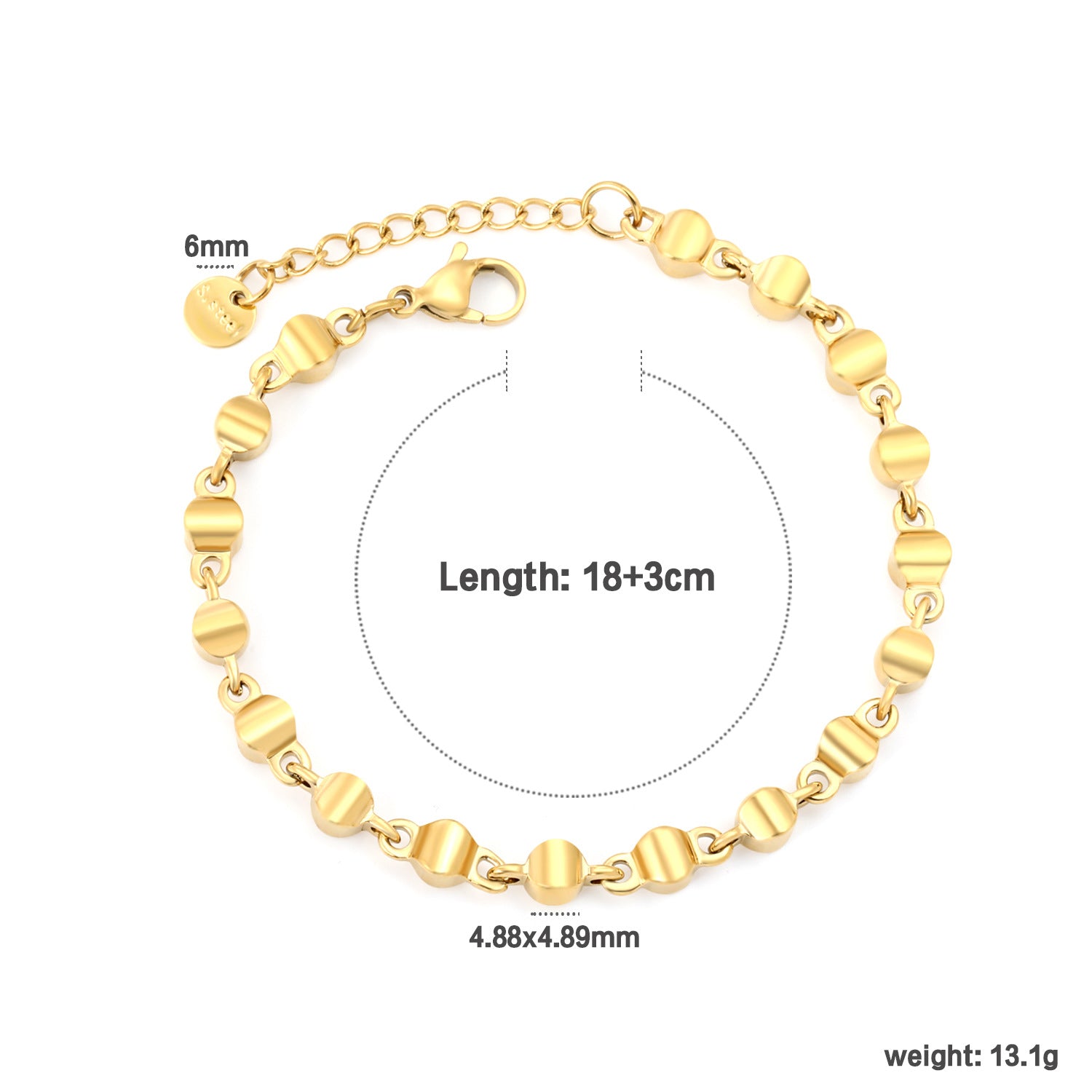 Damen modisches Armband mit eleganten Glieder-Design Shop Nory