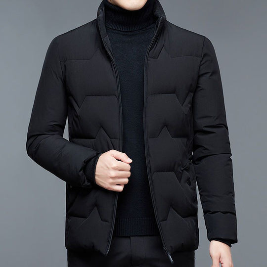 Herren Wattierte Stehkragenjacke mit wasserabweisender Oberfläche und Reißverschlusstaschen Shop Nory