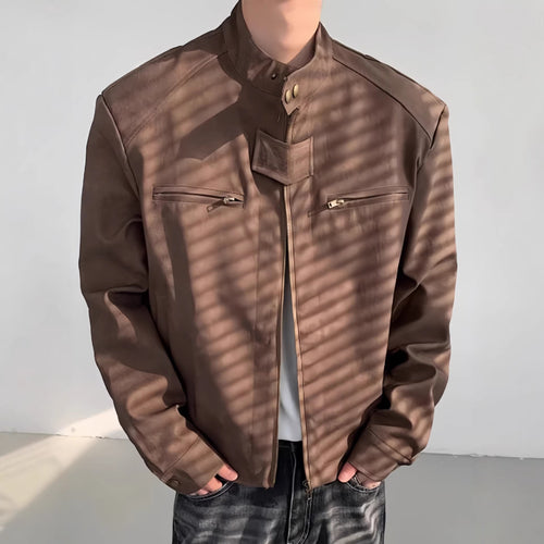 Herren Modische Motorradjacke im Vintage-Stil
