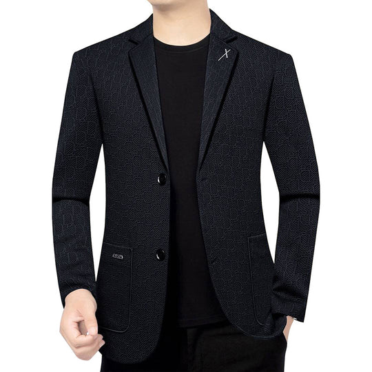 Herren Modernes Einreihiges City-Blazer mit aufgesetzten Taschen und leichter Halbfütterung Shop Nory