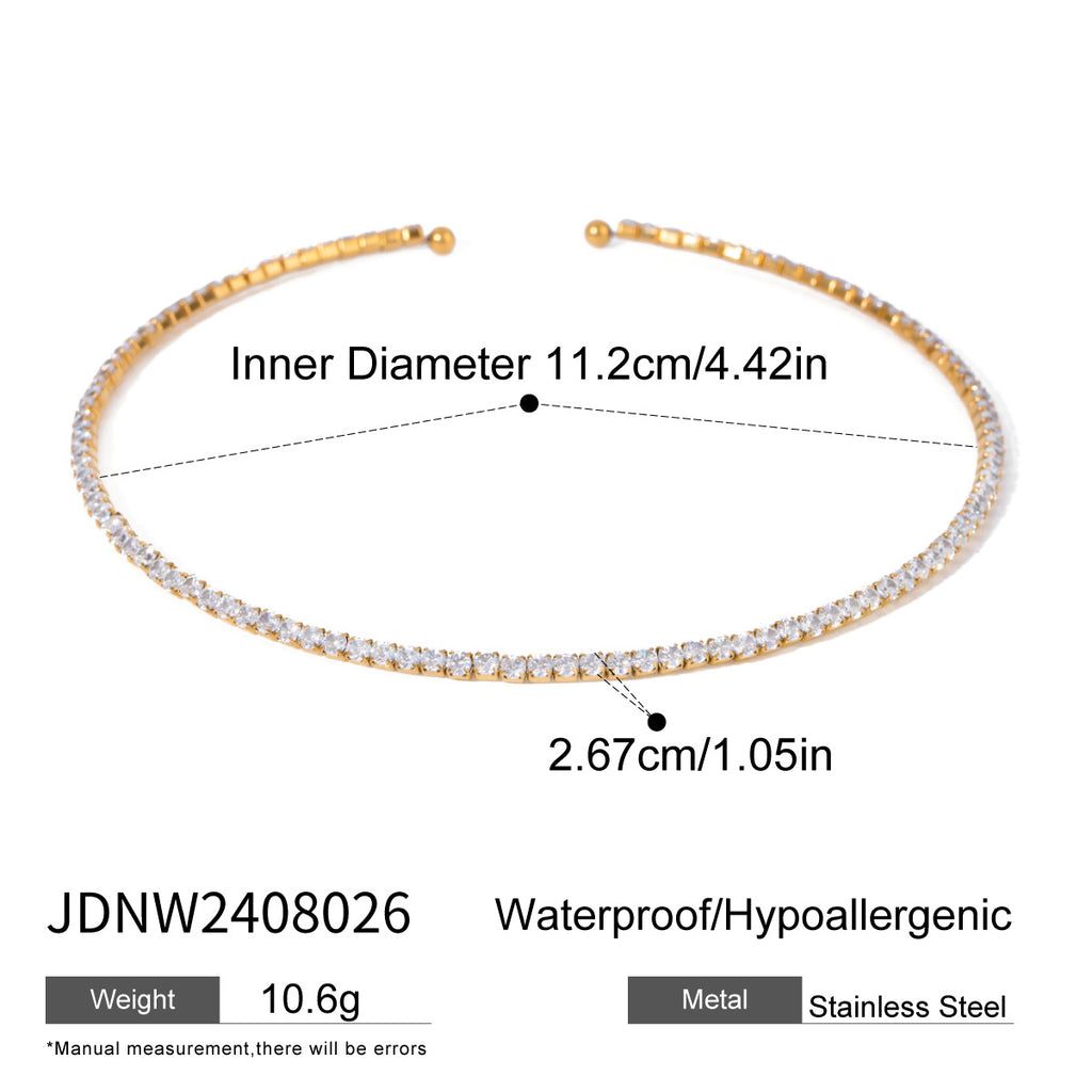 Damen Offenes Armband mit funkelnden Zirkonia-Akzenten Shop Nory