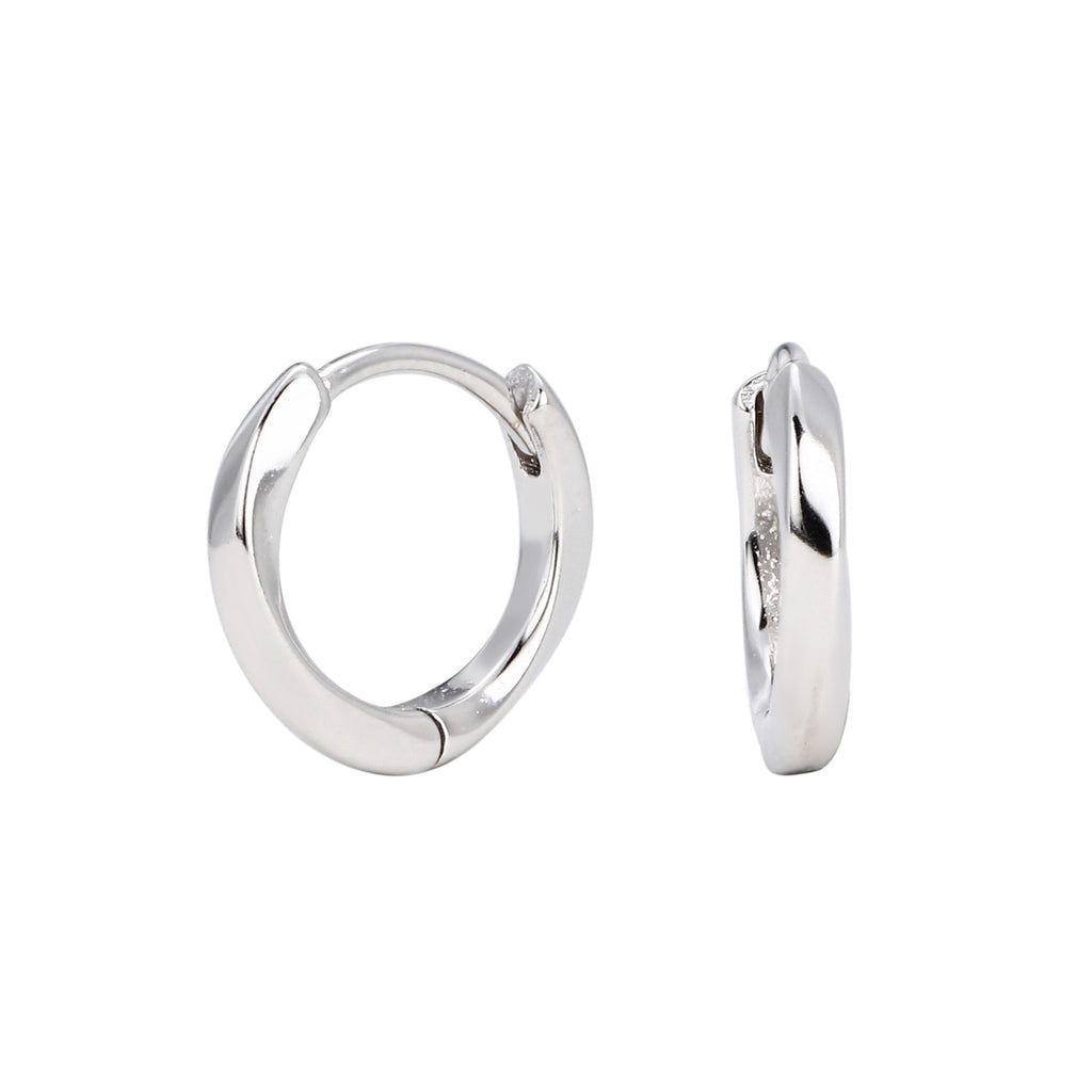 Damen Creolen mit elegantem, geschwungenem Design aus 925 Sterling Silber Shop Nory