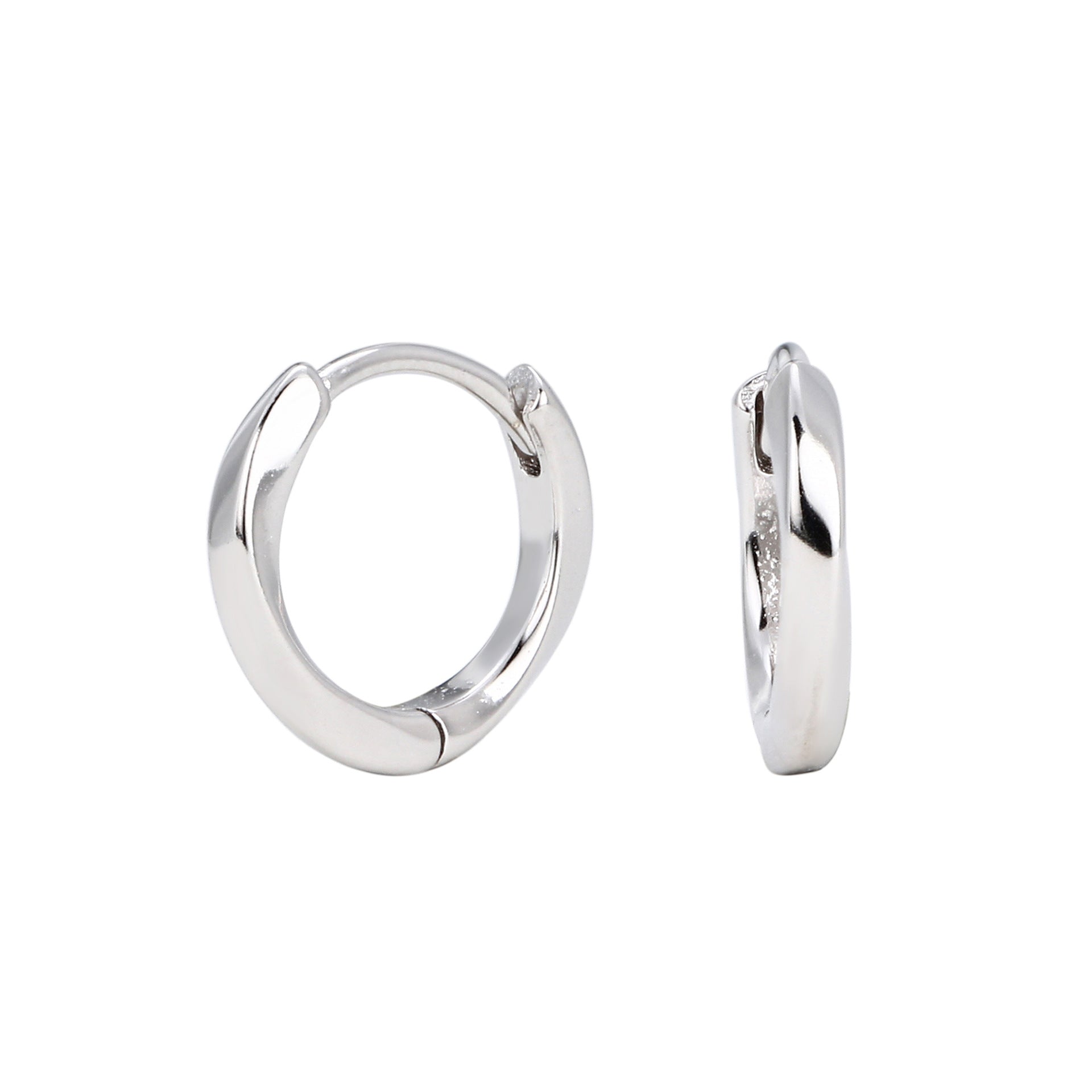Damen Creolen mit elegantem, geschwungenem Design aus 925 Sterling Silber Shop Nory