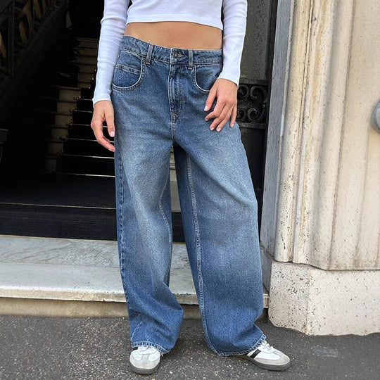 Damen Weit geschnittene Jeans im lässigen Oversized-Stil