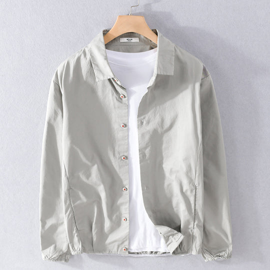 Herren Leichte Übergangs-Hemdjacke mit elastischem Saum und Kentkragen Shop Nory