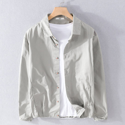 Herren Leichte Übergangs-Hemdjacke mit elastischem Saum und Kentkragen Shop Nory