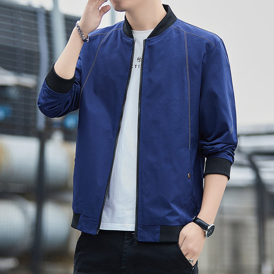 Herren Modische Bomberjacke mit elastischen Bündchen Shop Nory