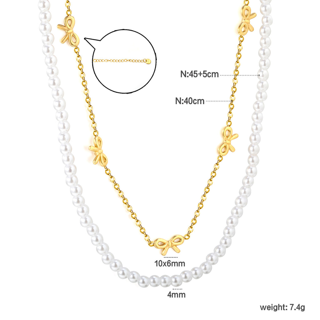 Damen elegante Halskette mit einzigartigem Perlenanhänger und gedrehtem Kettendesign Shop Nory