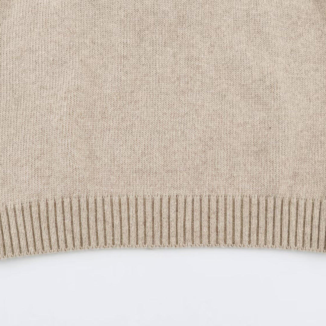 Damen Feinstrick-Weste mit Kapuze, Knopfleiste und Rippbund Shop Nory