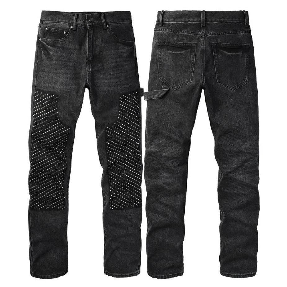 Herren Modische Denim-Hosen mit Kontrast-Patches Shop Nory