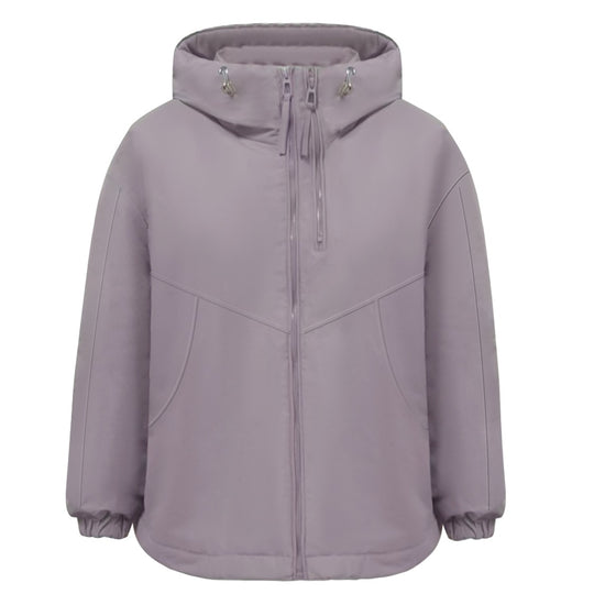 Damen Wattierte Kapuzenjacke mit Tunnelzug, Zweifach-Frontreißverschluss und elastischen Bündchen Shop Nory