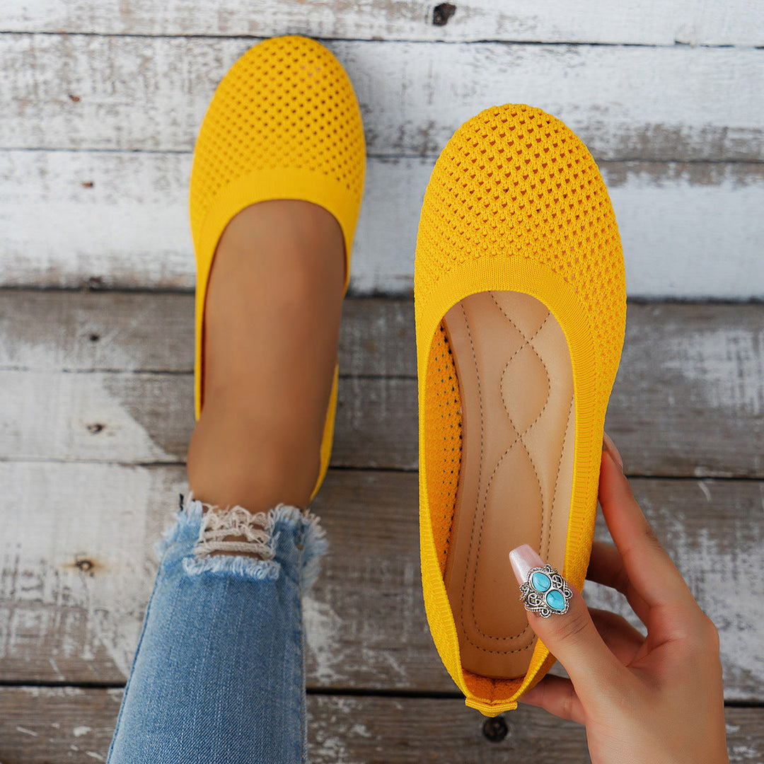 Damen bequeme Slipper aus atmungsaktivem Netzmaterial mit rutschfester Sohle