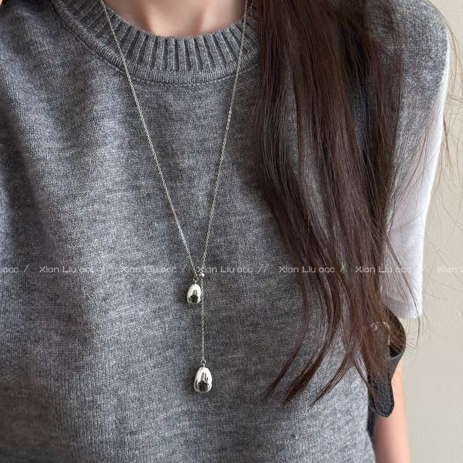 Damen Halskette mit stilvollem Tropfenanhänger Shop Nory