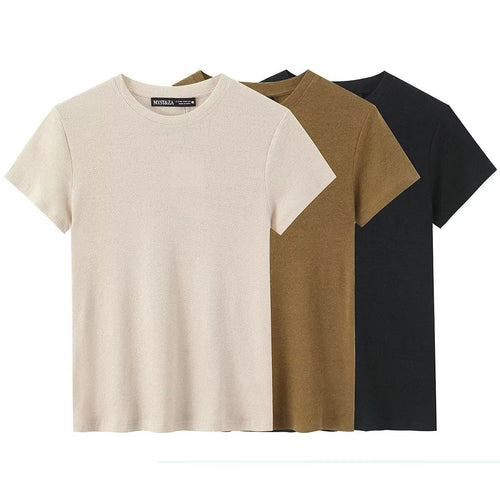 Damen Baumwoll-T-Shirt mit bequemem Schnitt und nachhaltigem Material Shopnory