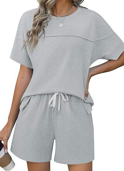 Damen lässiges Sport-Outfit mit elastischem Bund und praktischen Taschen Shopnory