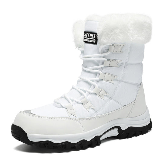 Damen Wasserdichte gefütterte Thermo-Wanderschuhe mit Kunstfellkragen Shop Nory