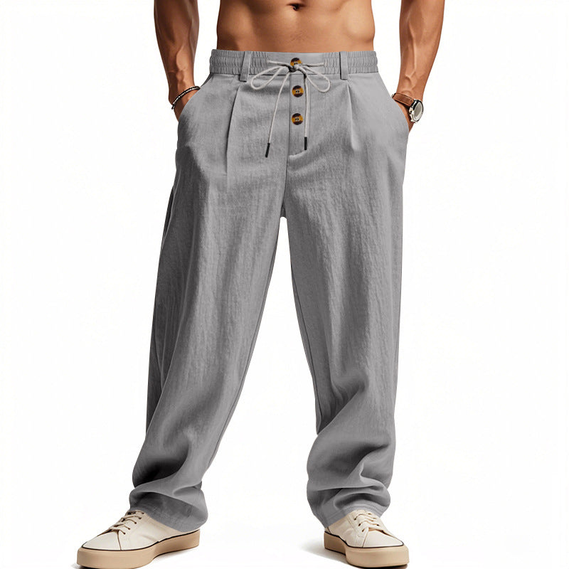 Herren Leinenhose mit Atmungsaktiv & Verstellbarer Kordelzug | ShopNory