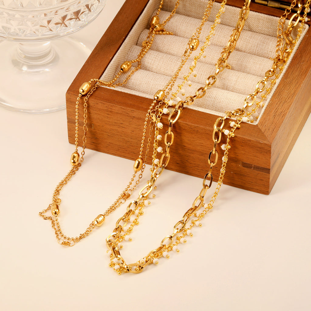 Damen Halskette mit schützenden Augenmotiven und goldplattierter Edelstahl-Verarbeitung Shop Nory