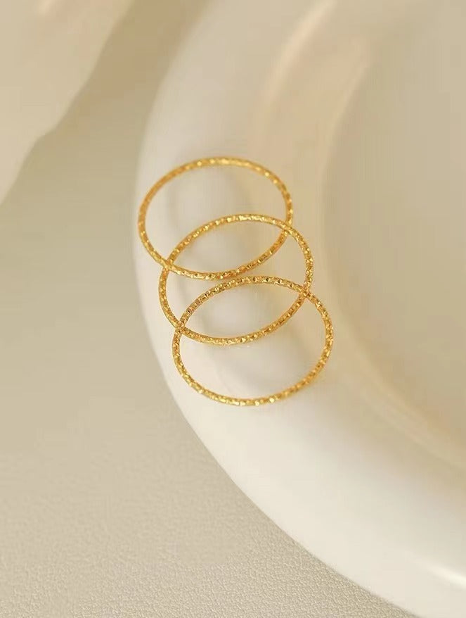 Damen Texturierter Gold Stapelring Shop Nory