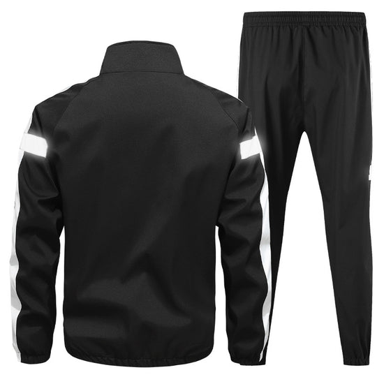 Herren Sportliches Trainingsanzug-Set mit Reißverschlussjacke, Jogginghose und reflektierenden Einsätzen Shop Nory