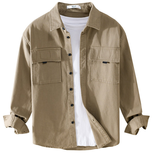 Herren Hemdjacke aus robustem Baumwolltwill mit zwei Brustklappen und Relaxed‑Fit Shop Nory