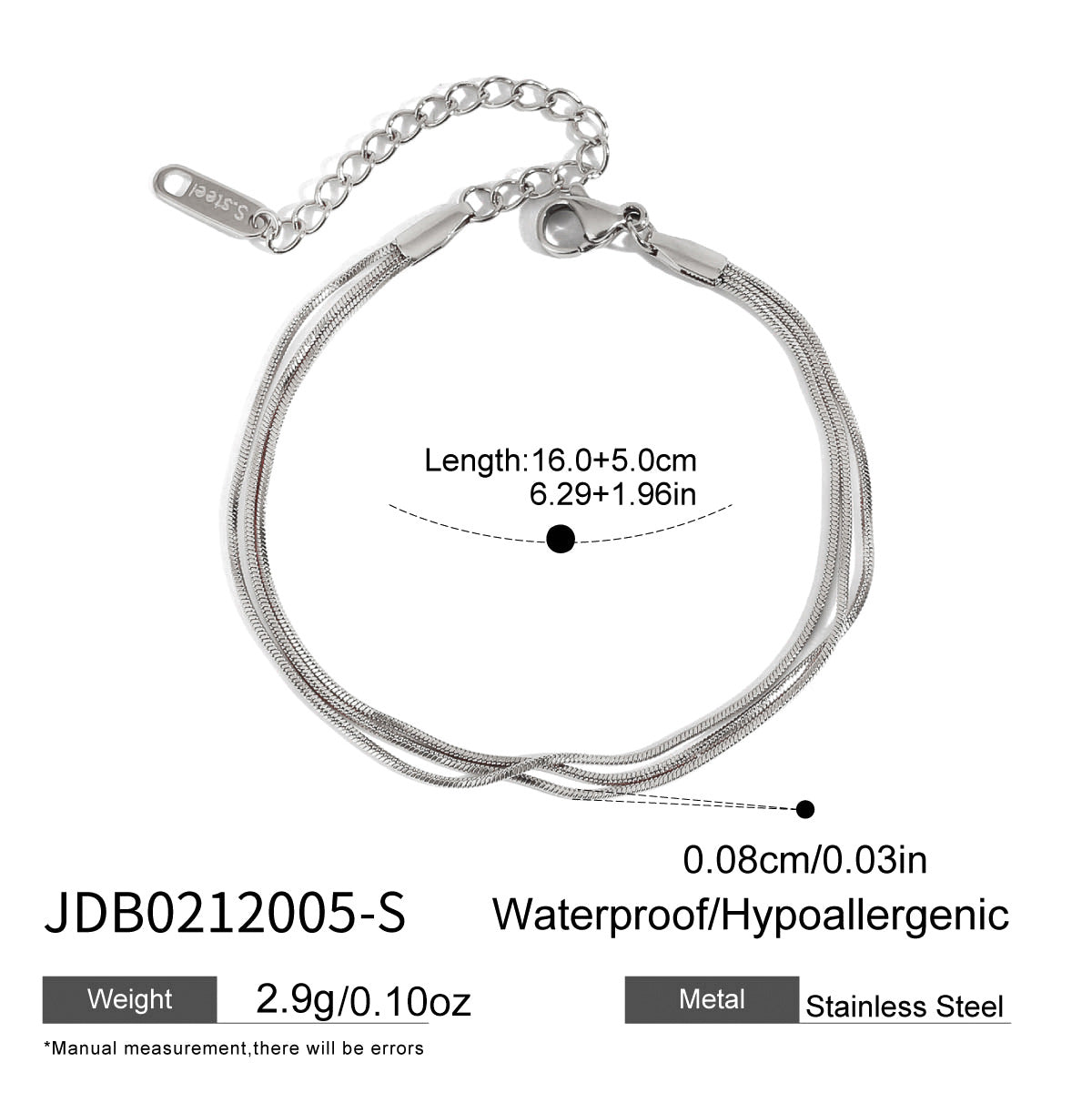 Damen Edelstahl Armband mit hypoallergenen und wasserdichten Eigenschaften Shop Nory