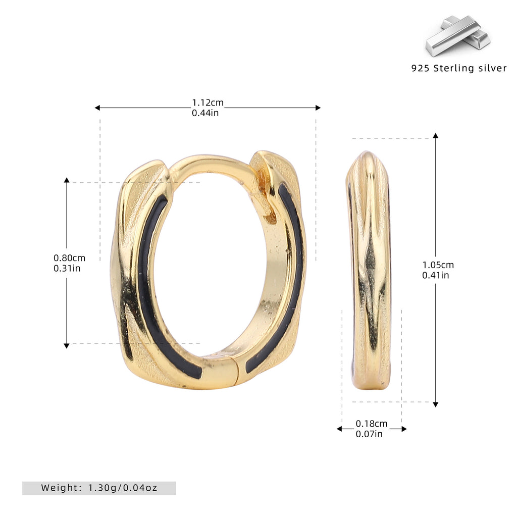 Damen Creolen mit künstlerischem Design aus 925 Sterling Silber Shop Nory