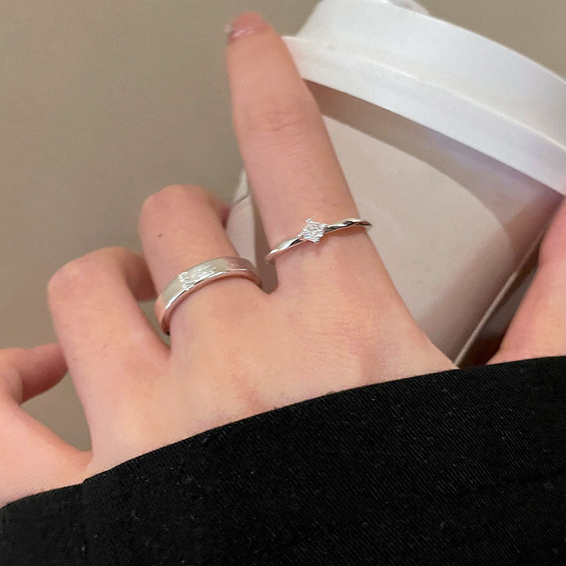 Damen Zierlicher Solitär Ring mit funkelndem Akzent Shop Nory