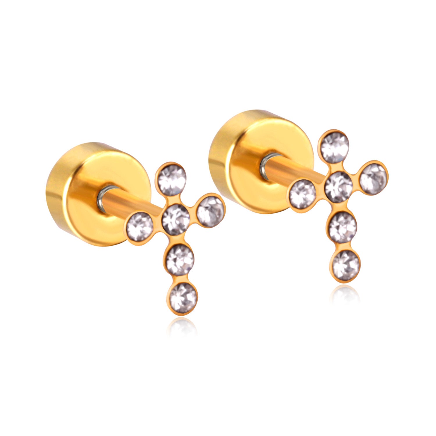 Damen Ohrstecker mit funkelndem Kristall-Design Shop Nory
