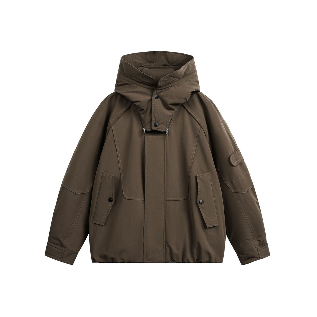 Herren Oversize Funktionsparka mit hoher Stehkapuze und Utility-Taschen Shop Nory