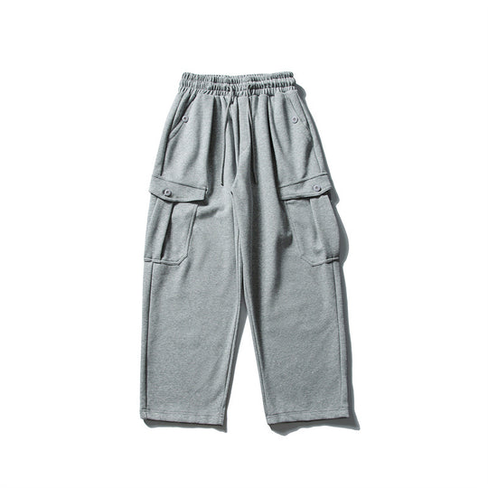 Herren Relaxed-Fleece-Cargohose mit elastischem Kordelbund und Utility-Taschen Shop Nory