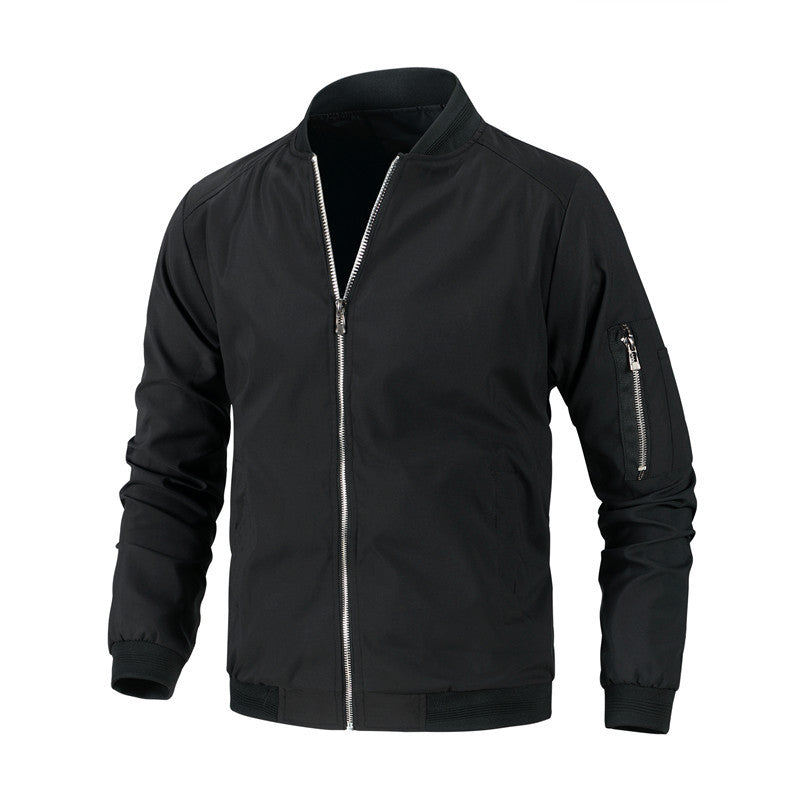 Herren Modische Bomberjacke mit seitlichen Reißverschlusstaschen Shop Nory