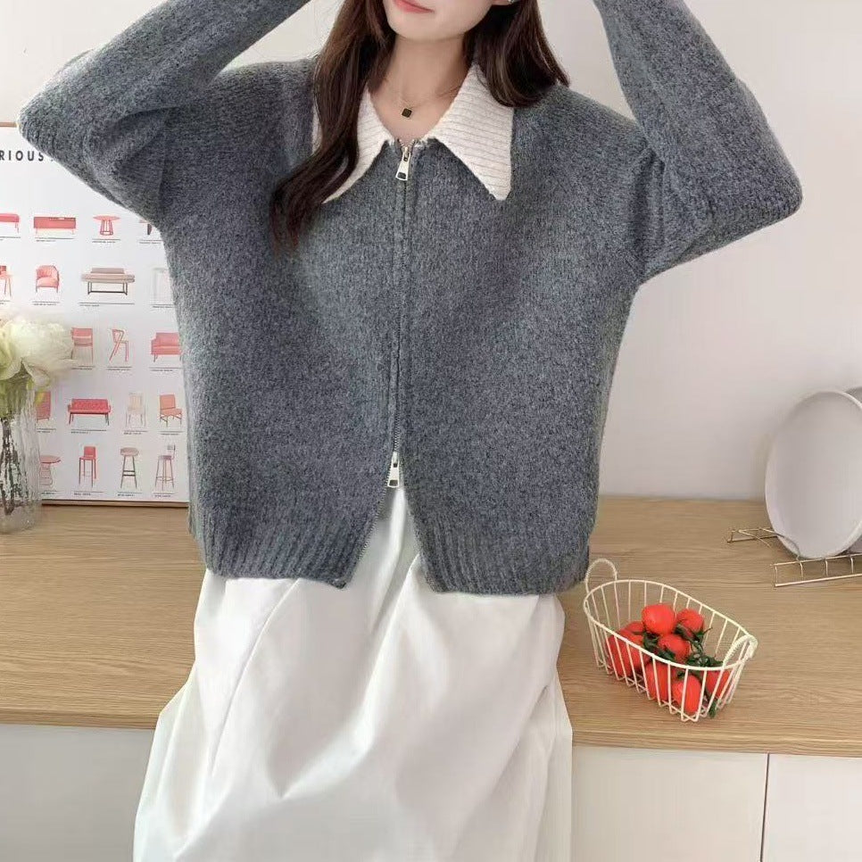 Damen Gemütlicher Zip-Pullover Shop Nory