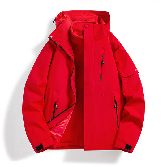 Damen Wasserdichte Outdoor-Jacke mit verstellbarer Kapuze Shop Nory