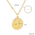Damen Kette mit modernem Kompassanhänger aus hochwertigem Edelstahl Shop Nory