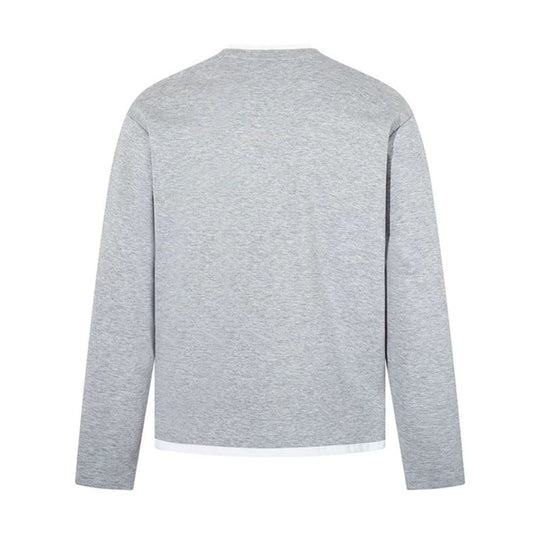 Herren Langärmeliges Henley-Layer-Shirt mit kontrastierendem Innenkragen und modernem Regular-Fit Shop Nory