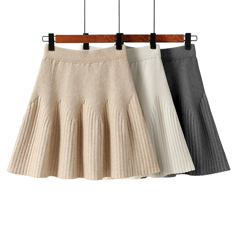 Damen Plissee-Rock mit weichem Material und elegantem Wellenmuster Shop Nory