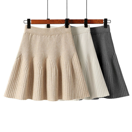 Damen Plissee-Rock mit weichem Material und elegantem Wellenmuster Shop Nory