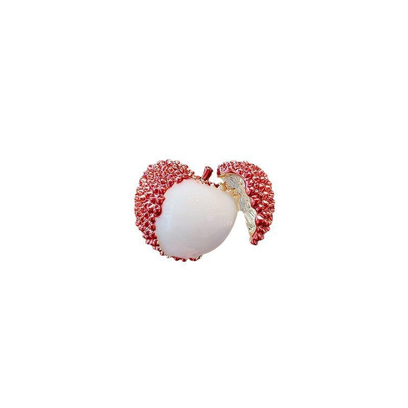Filigrane Emaillierte Ahornblatt-Brosche mit Zirkonia