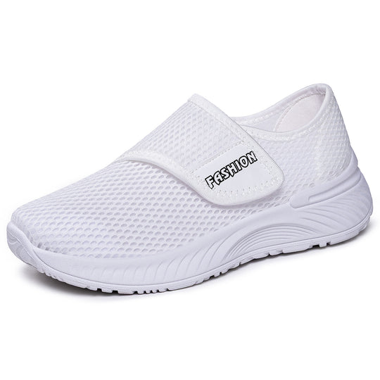 Damen Atmungsaktive Slip-On Mesh-Sneaker mit Klettverschluss Shop Nory