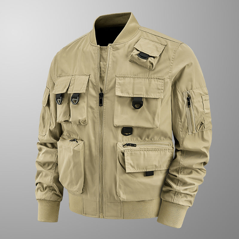 Herren taktische Multi-Pocket Bomberjacke mit Utility-Taschen Shop Nory
