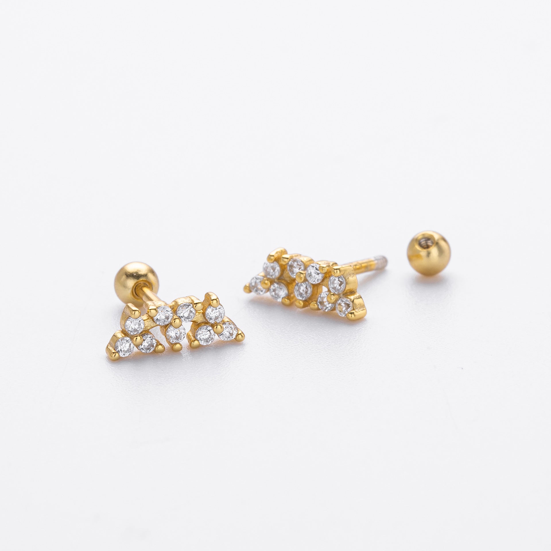 Damen Ohrstecker mit funkelndem Zirkon-Design aus 925 Sterling Silber Shop Nory