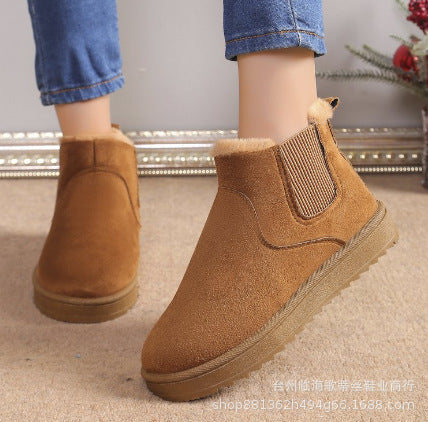 Damen Gefütterte Chelsea-Winterbooties mit elastischem Einsatz und Teddyfellfutter Shop Nory