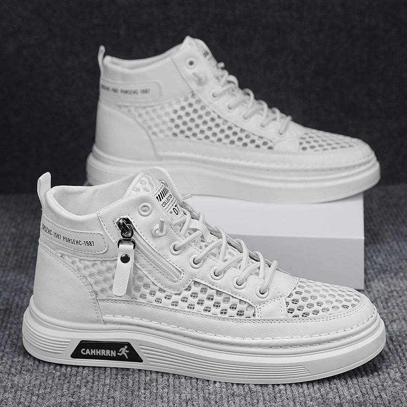 Damen High-Top Sneakers mit atmungsaktivem Netzdesign und dämpfender Sohle