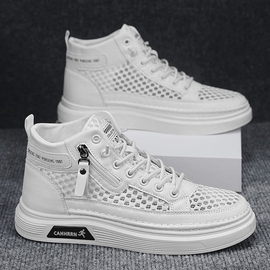 Damen High-Top Sneakers mit atmungsaktivem Netzdesign und dämpfender Sohle
