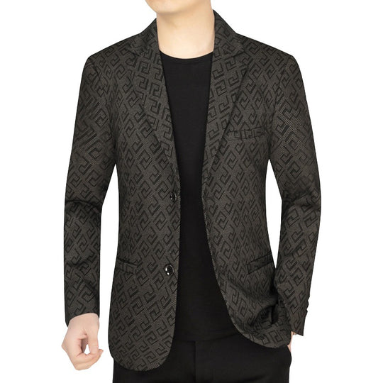 Herren Jacquard-Sakko mit geometrischer Struktur und teilgefüttertem Innenfutter Shop Nory