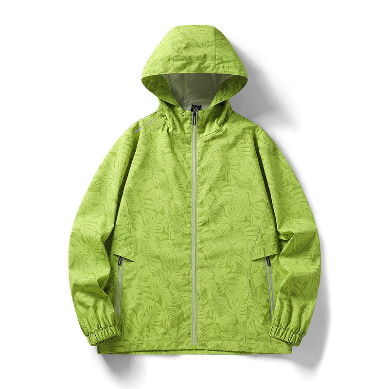 Herren Leichte Outdoor-Jacke mit Kapuze und floralem Design Shop Nory
