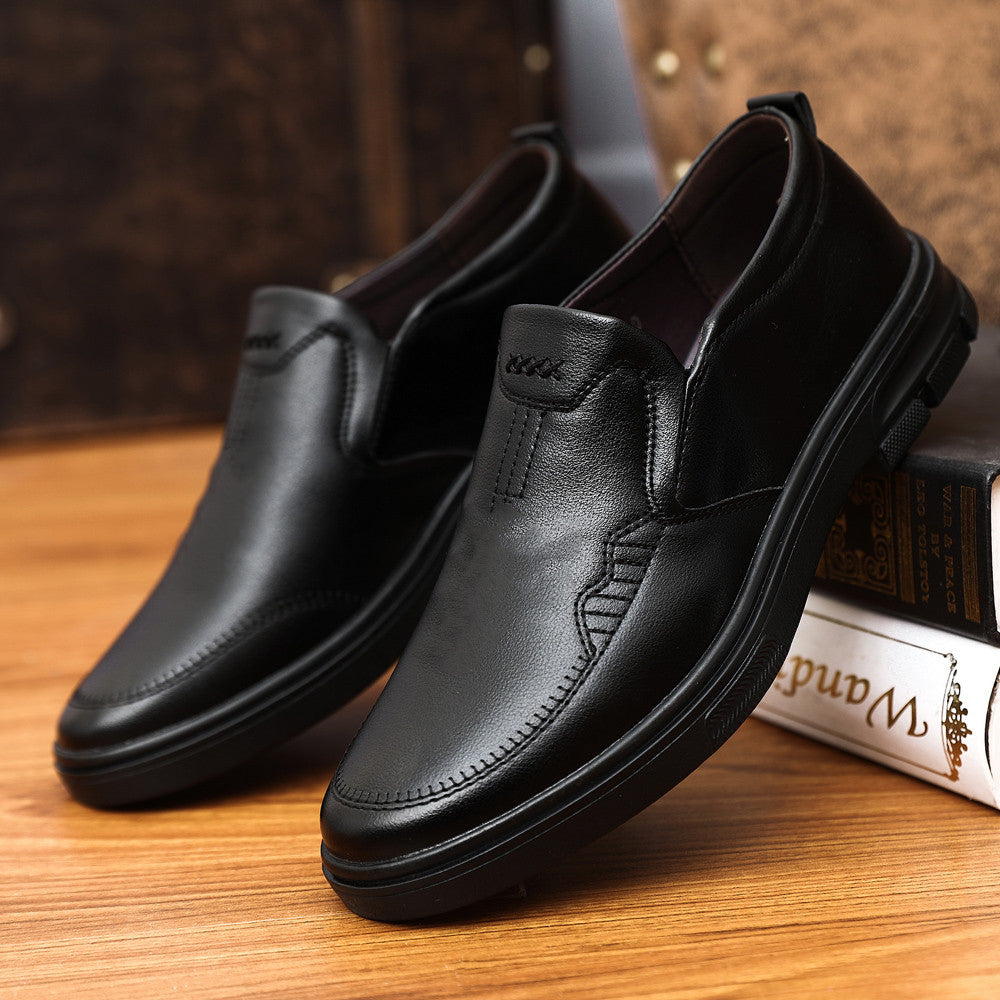 Herren Klassische Slip-On Lederschuhe mit gepolsterter Laufsohle Shop Nory
