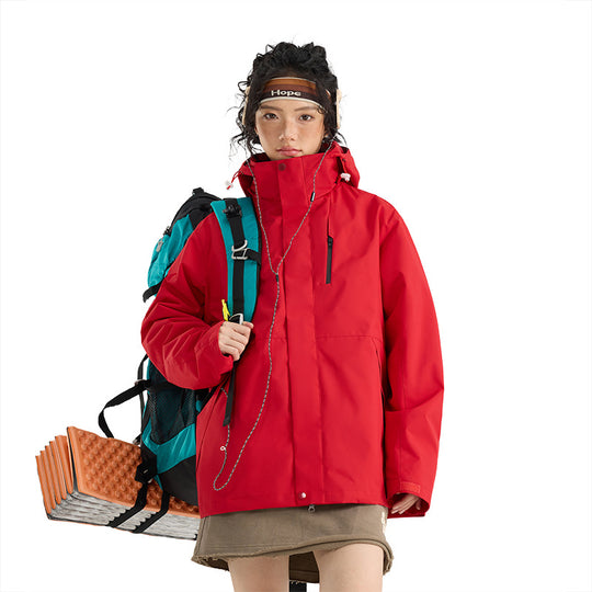 Damen Leichte wasserdichte Parka-Kapuzenjacke mit versiegelten Nähten und Kordelzug Shop Nory